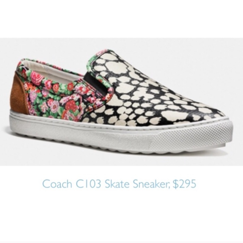 Coach Pointed Toe Skater Slip-On Sneakers